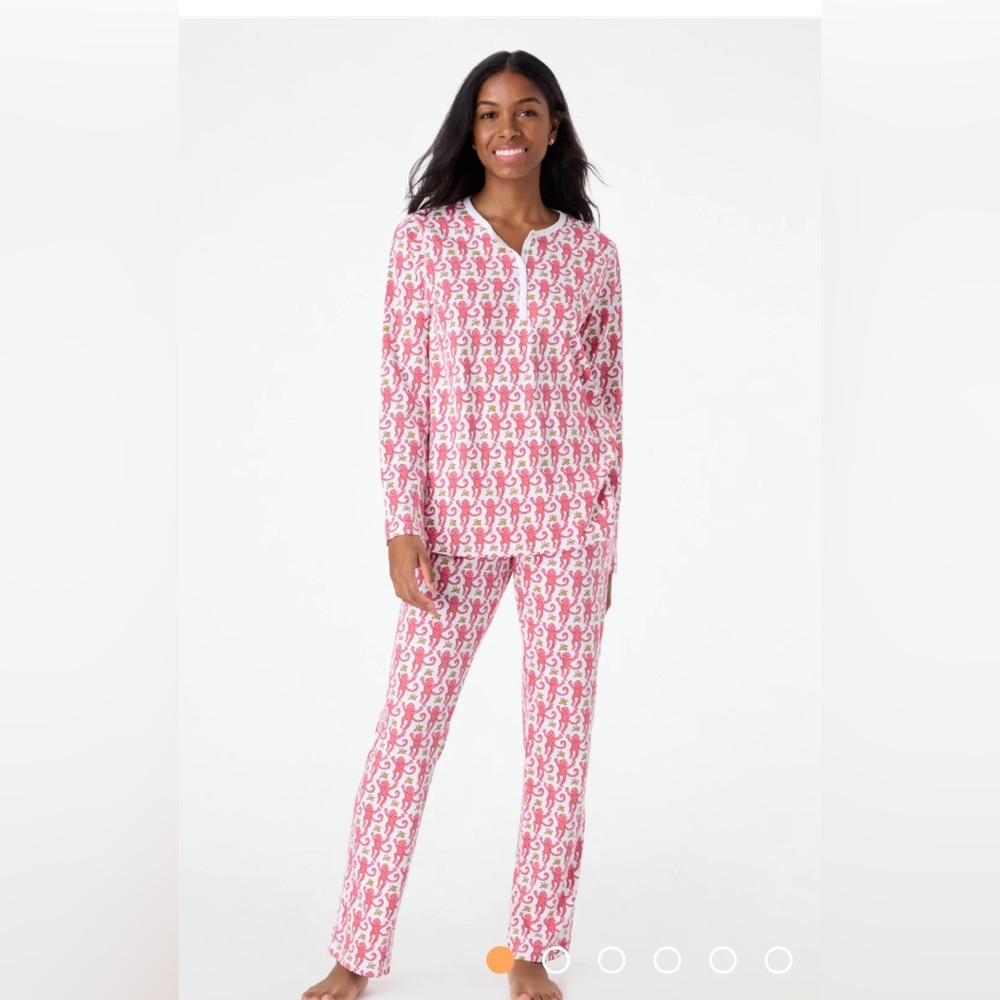 pink roller rabbit long sleeve monkey pjs